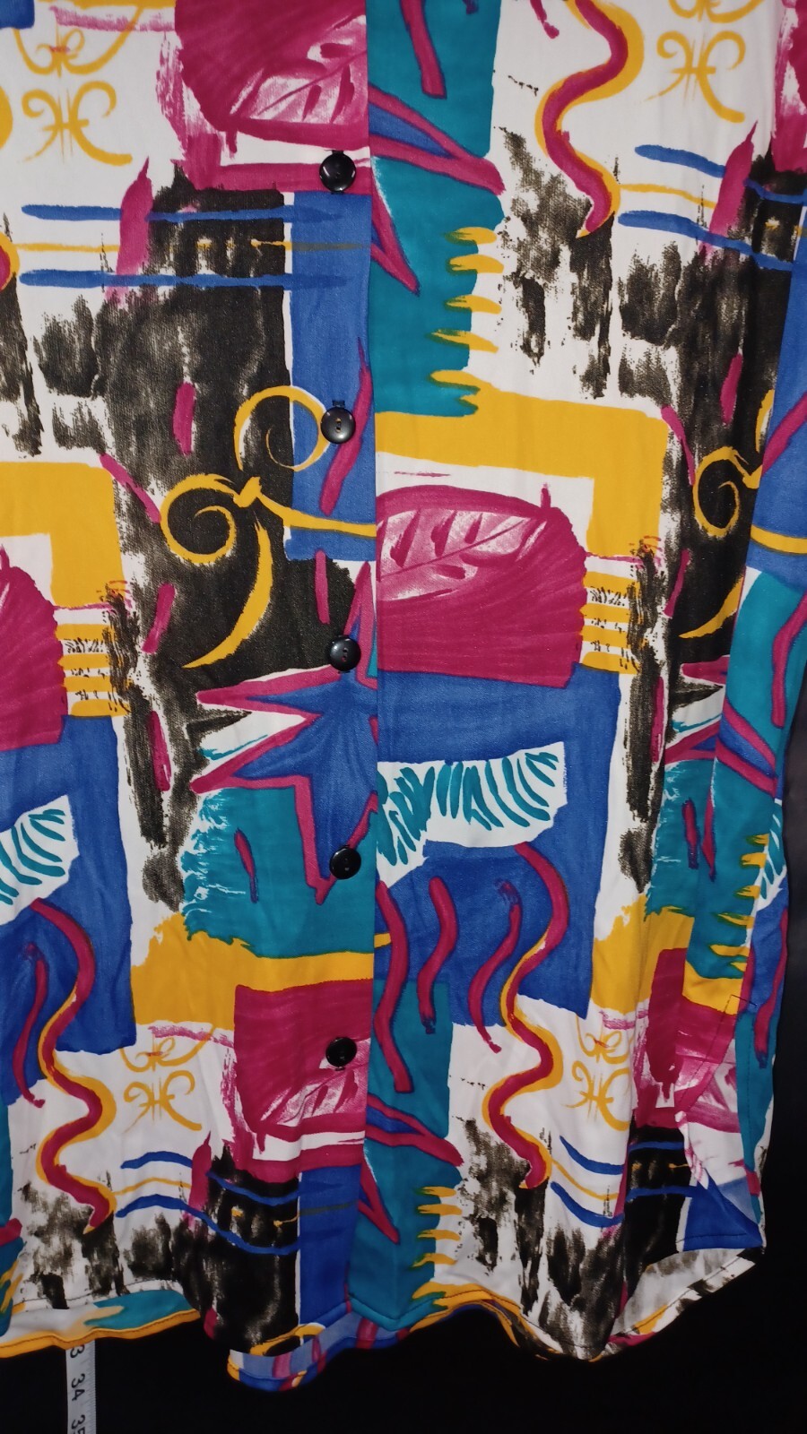 Vintage Top Notch Button up colorful Unique short Sleeve Top 18 Blouse NWT shirt