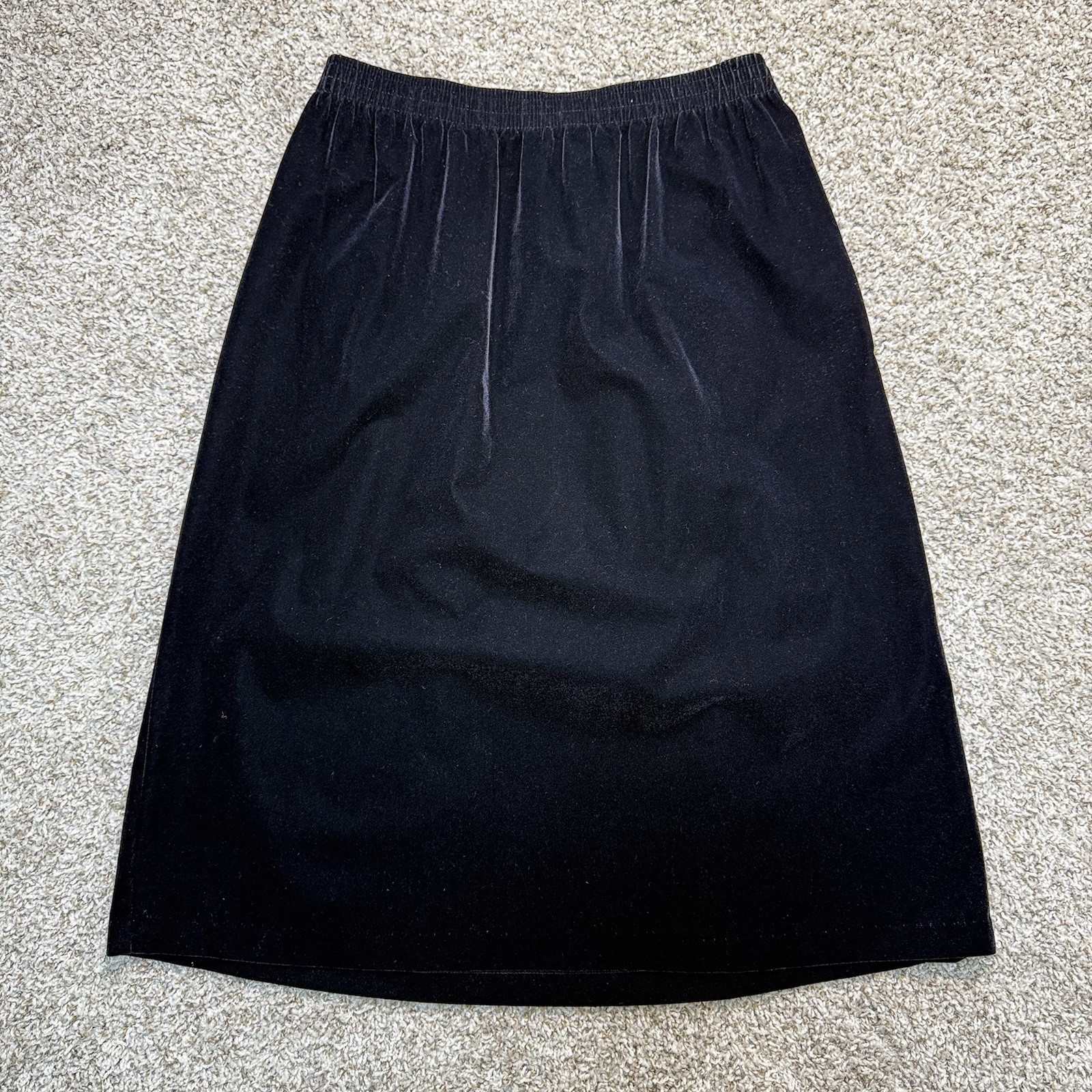 VTG 80s My Michelle Black Velvet Skirt Set 8P Lace Victorian Goth USA 2 Piece