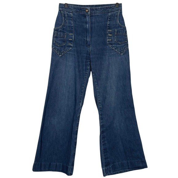 Tomboy Of California 27” Waist Vintage 70s Wide Leg Jeans Medium Wash Rare