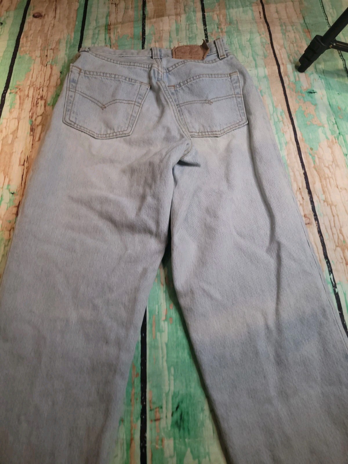 Vintage Levis Jeans 28×25 Light Denim Pant Faded High Rise 901 Relaxed Loose Y2K