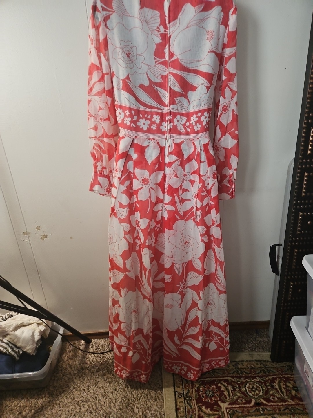 Avalon Classics Vintage Red And White 1960s Maxi Dress Size 10