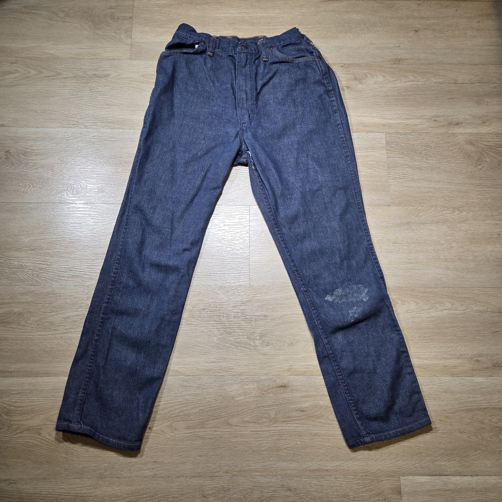 Vintage 60s Wrangler Flared Jeans Women’s Size 15/16 Dark Denim USA Made