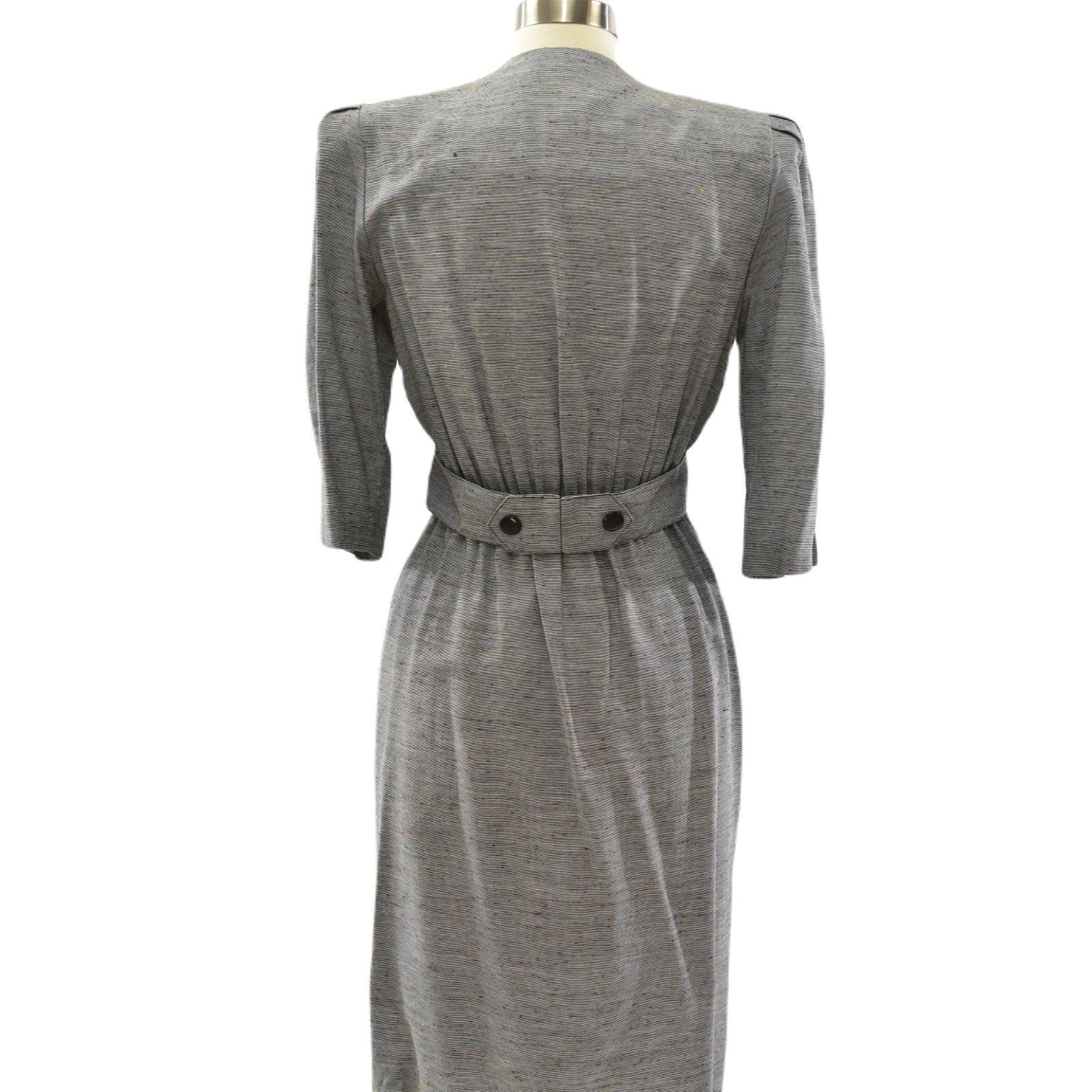 90s Double Breasted Shirt Dress Shoulder Pads VLP Size PS