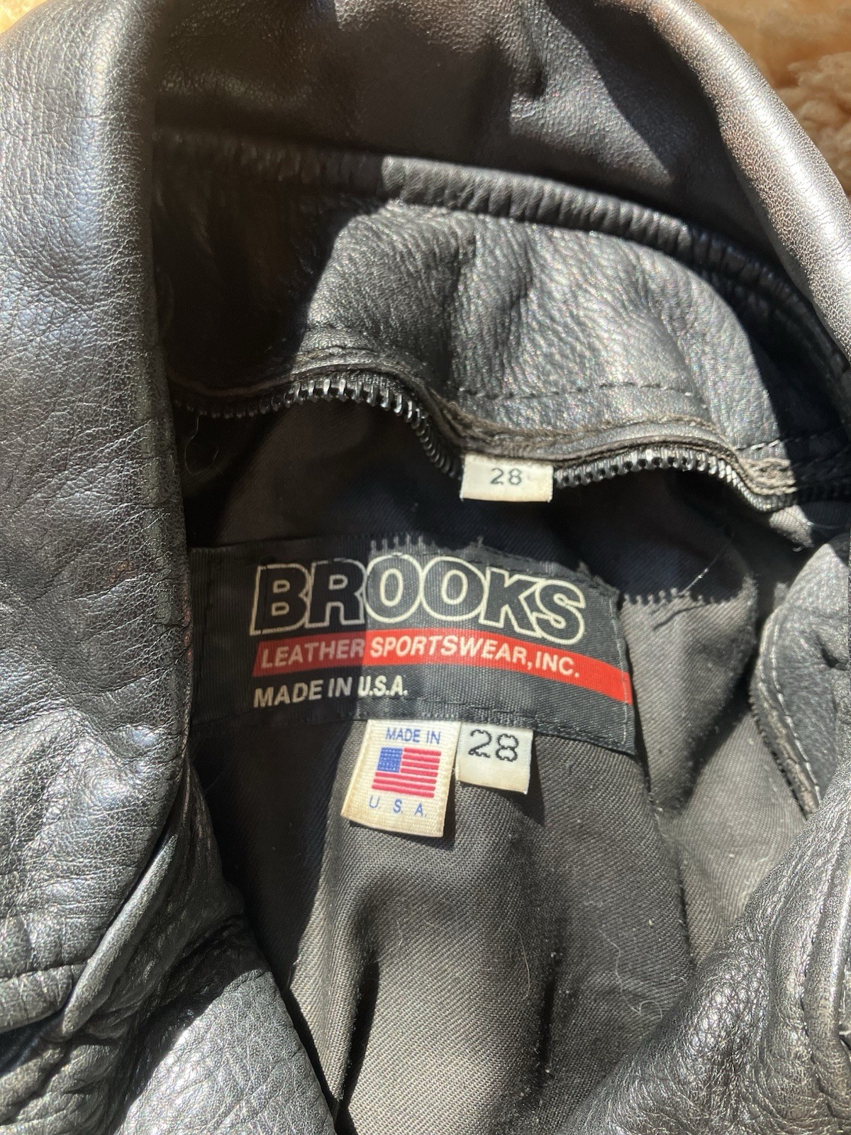 Vintage Brooks Leather Jacket Biker Motorcycle Women’s 28 XS S Perfect Fit