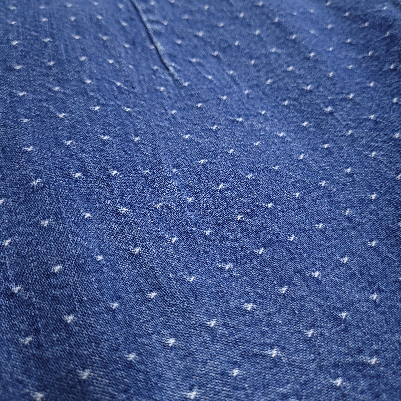 Vtg 80s Kayo California Denim Dot Skirt USA Made Size 13 Cotton Modest