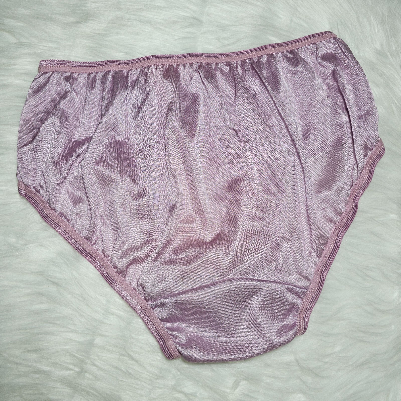 Lot of 6 Vintage Slippery Nylon Panties Sissy Sheer Briefs Size 7-8 Hip 38-42″