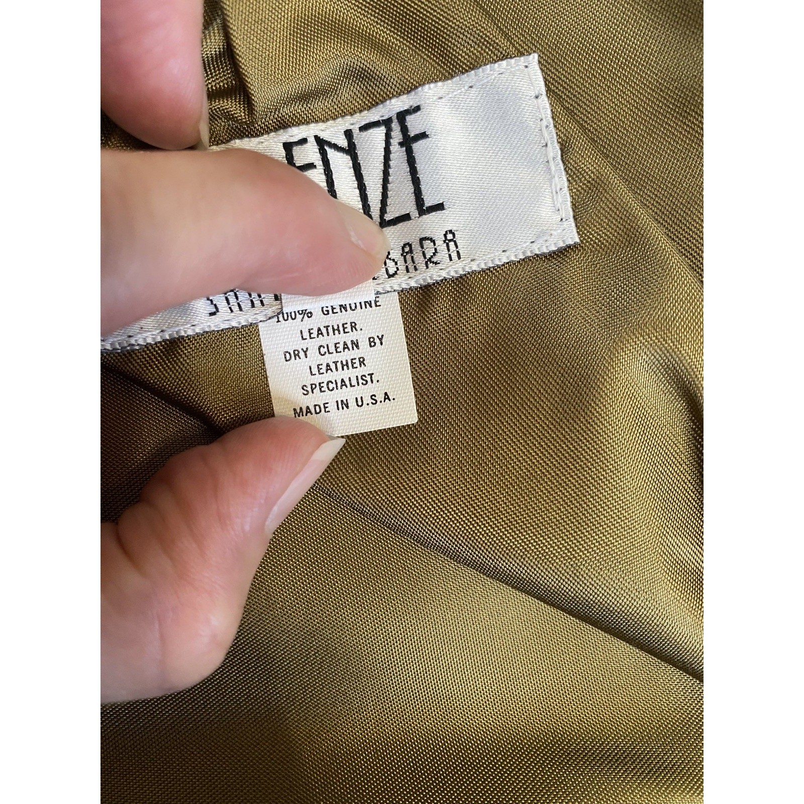 Firenze Leather Pencil Skirt Womens Size 12 Waist 28.5″ Vintage 80s Retro USA