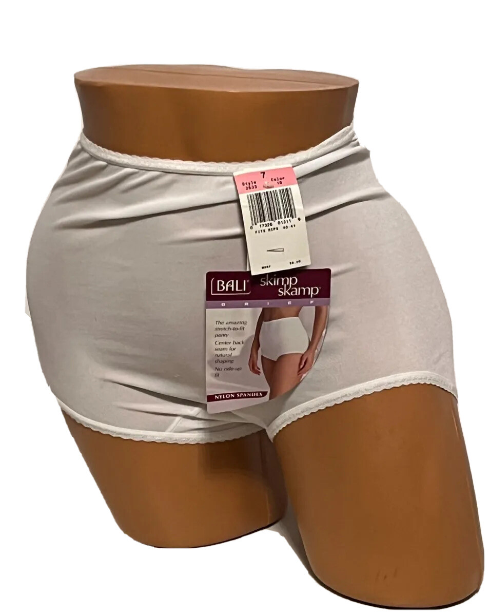 Vintage Bali Brief Full Cut 7 White Skimp Skampi Hips 40-41