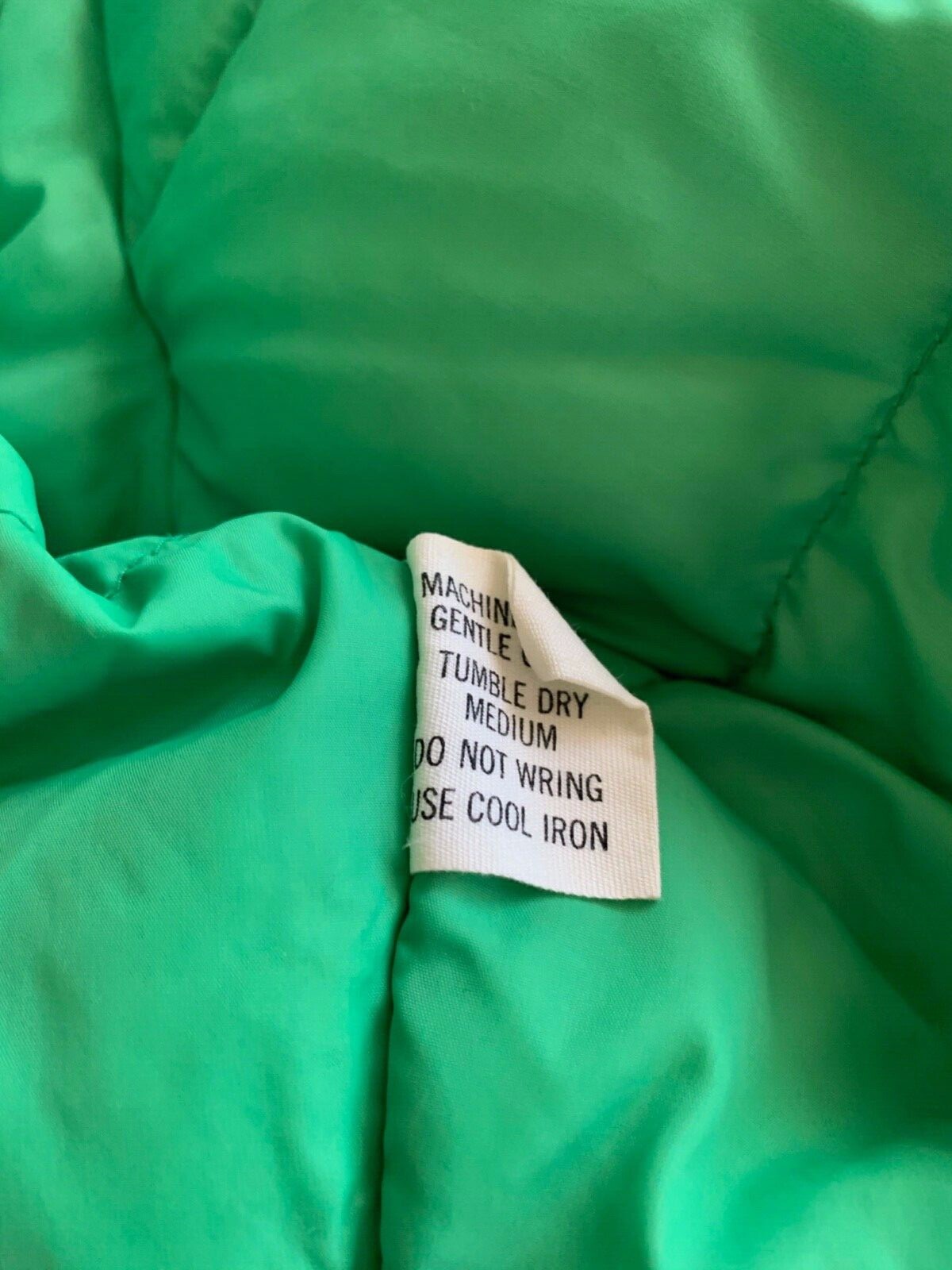 VINTAGE – 1970’s Slalom Ski Wear Down Filled Green Blue White PARKA Jacket Retro