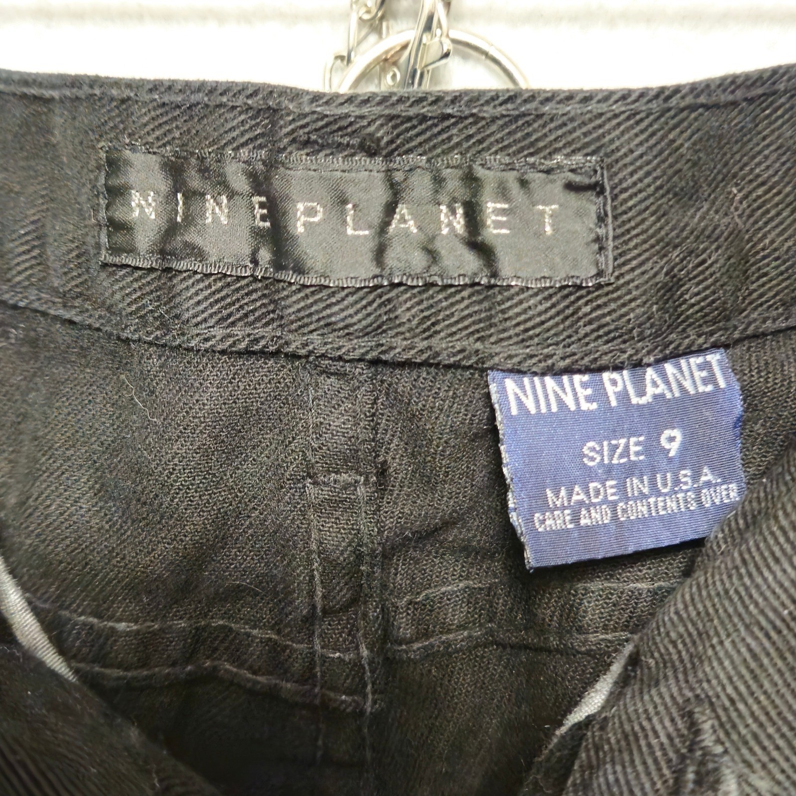 Vintage Black Flare Bootcut Jeans Womens Size 9 Nine Planet High Rise Cotton USA