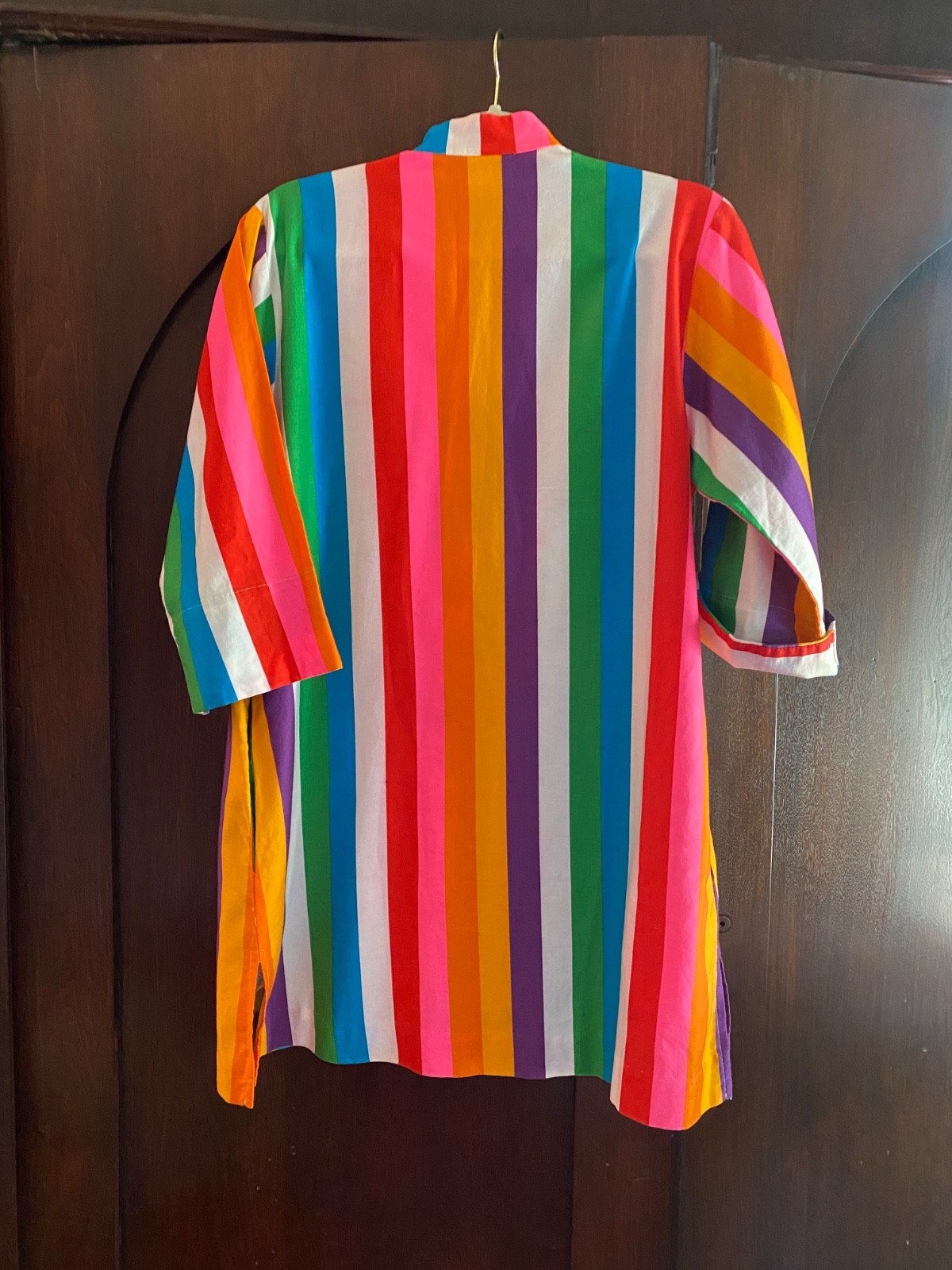 Vtg Retro Catherine Ogust Penthouse Gallery 70s MOD Tunic Dress-XS