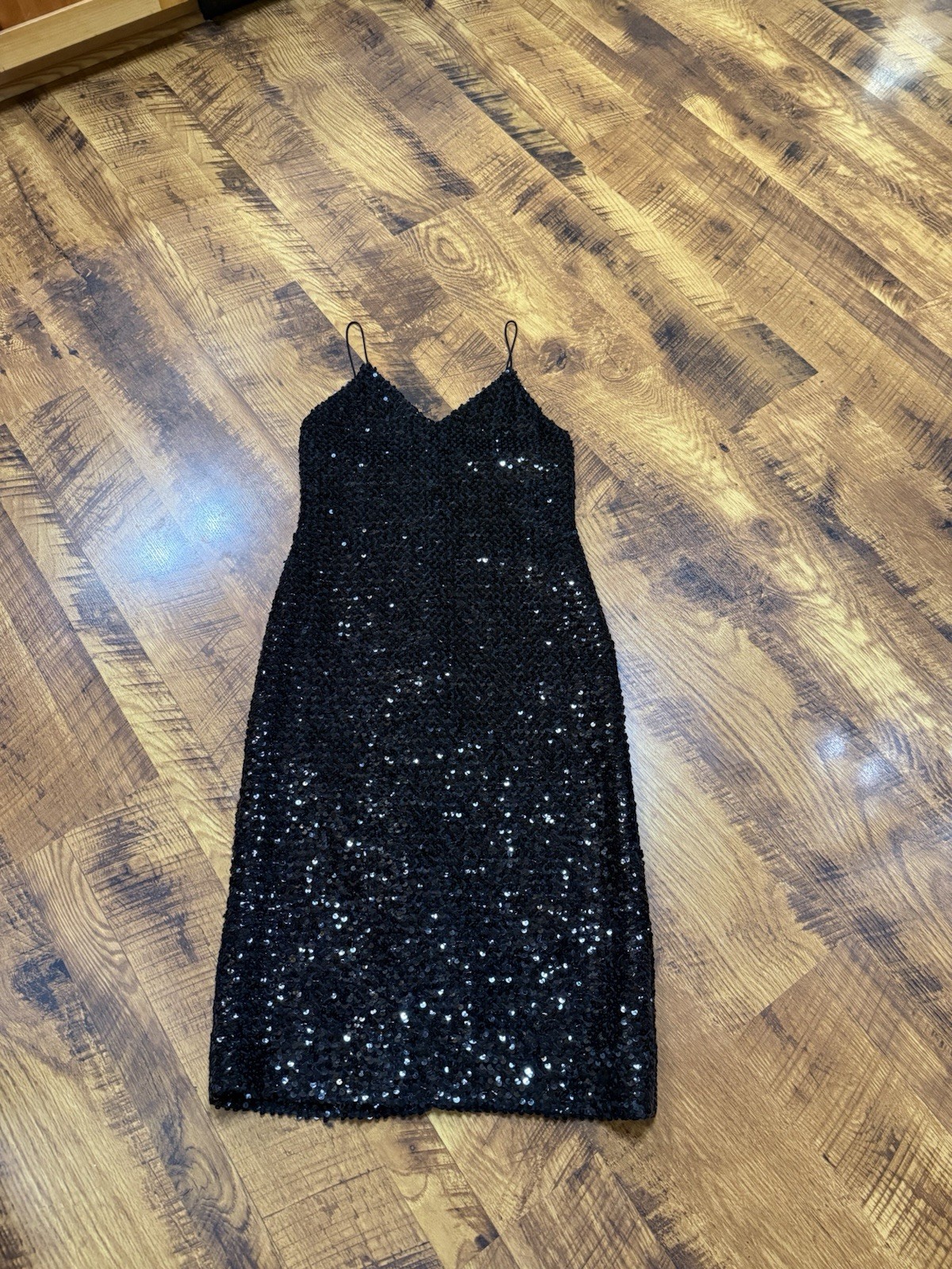 Vintage Anthony Muto Sequin Midi Dress M Glam Disco Party