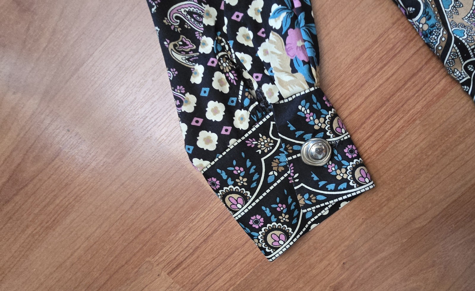 Vintage 70s Lorac Original Lady Carol ILGWU USA Paisley Rayon Dress 14.5