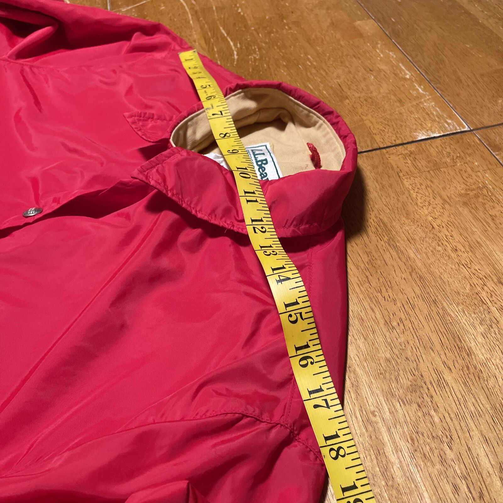 Vintage 1970s LL Bean Chamois Lined Nylon Coach’s Red Jacket Womens Size Large