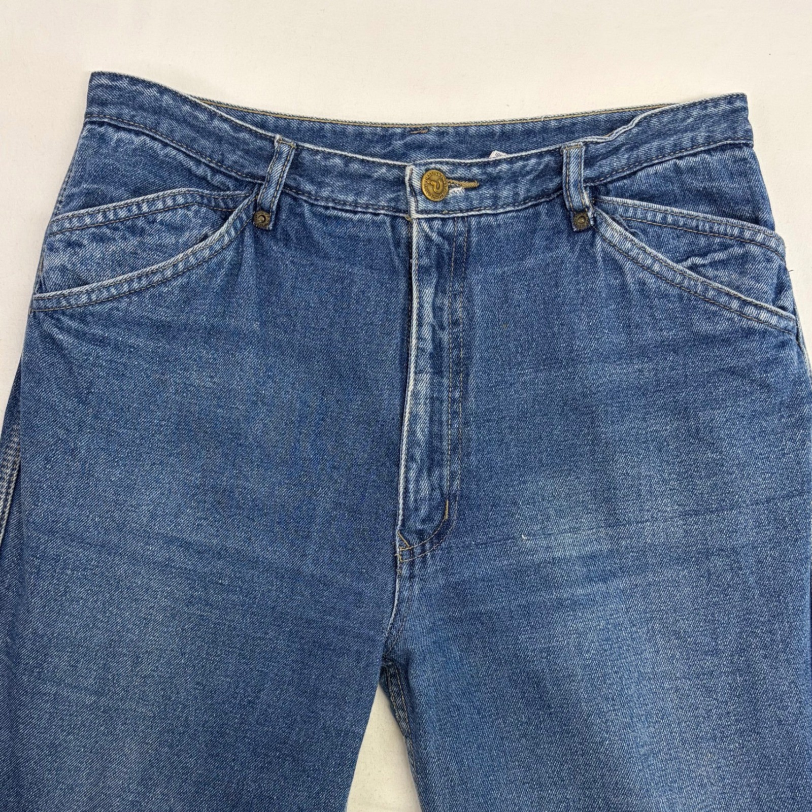 VTG 70s Nest Ce Pas High Waisted Flare Jeans Western Disco Denim 28×32 11/12
