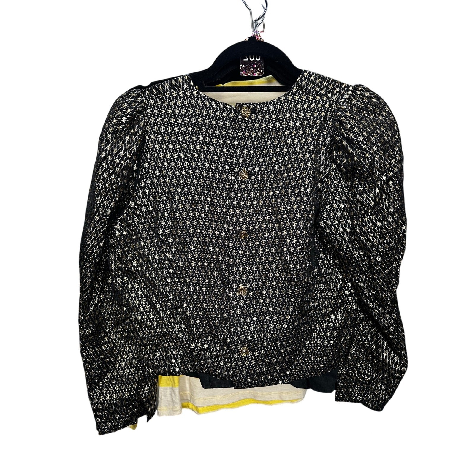 V 002-Vintage Back Button Blouse no size/ Tag / PTP 19”