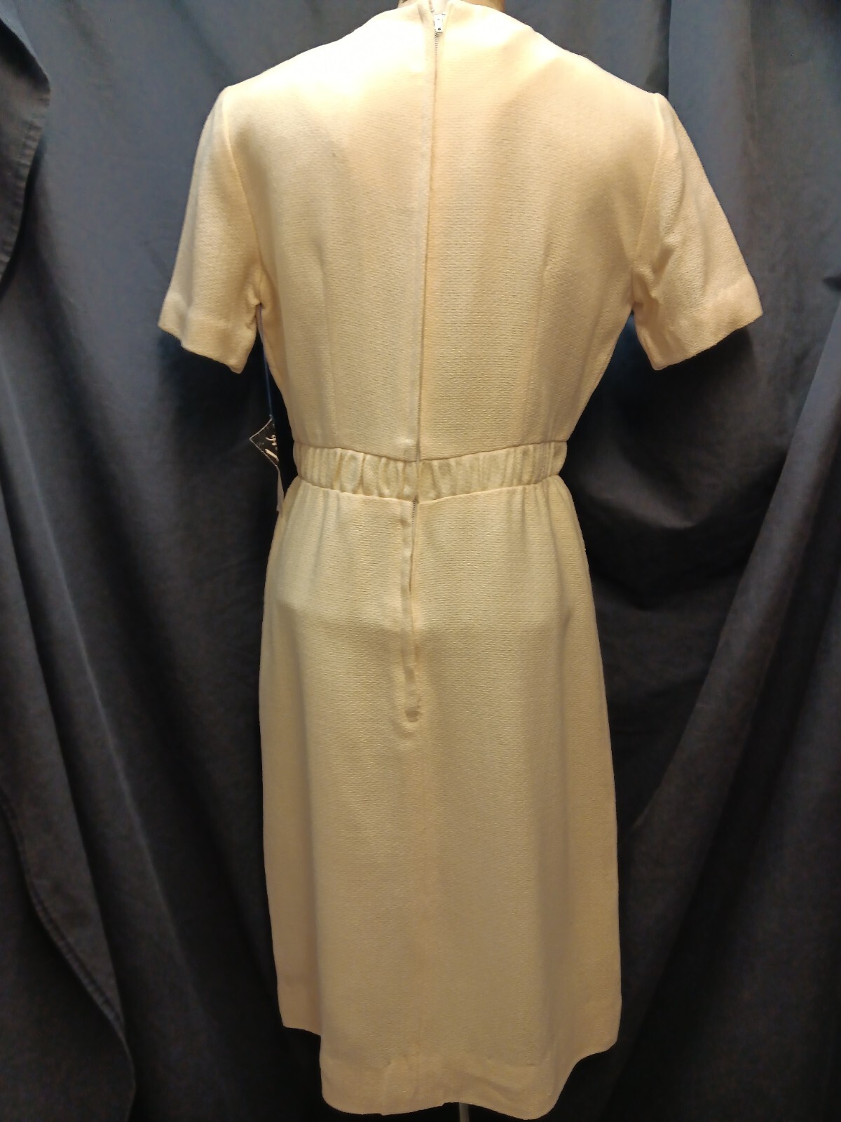 Vintage 1950’s Cream White Wool Nylon Dress by Helen Whiting Medium NWT