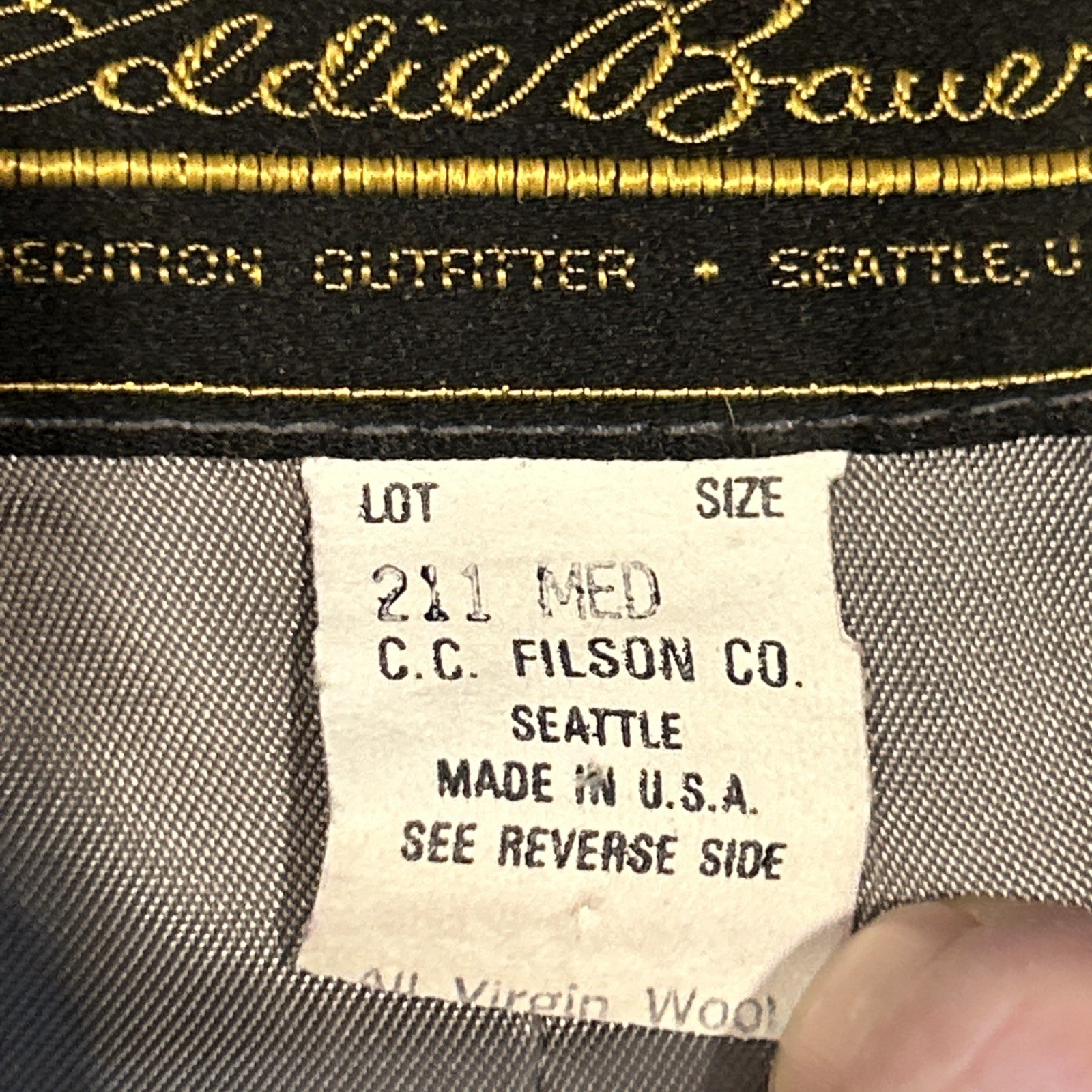 Vintage C.C. Filson Co Eddie Bauer Women’s Cape Size M 100% Virgin Wool Gray USA