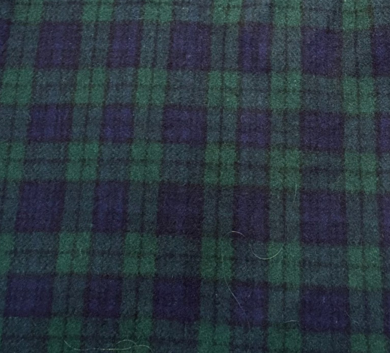 Vtg The Forge Burkraft Wool Vest Green Navy Plaid Tartan Open Front Women’s M
