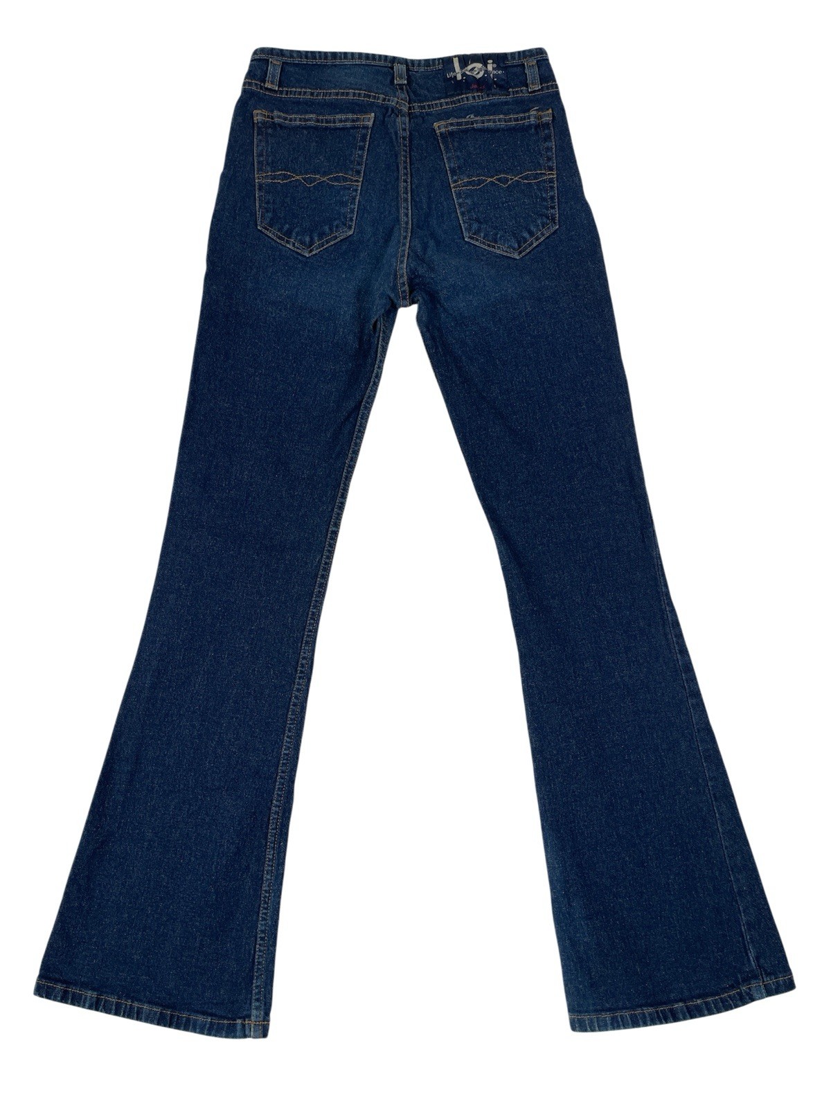 Vintage LEI Jeans Size 7 Women’s Dark Wash Flare Leg Y2K Denim Pants