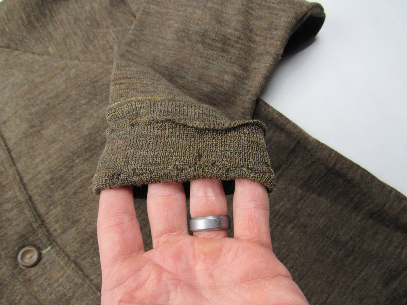 Vtg 1940s 50s Roper Knitting Co. Work Wear Knit Cardigan Sweater Mens Sz 44 40s