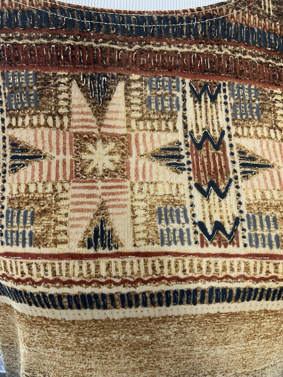 Vintage 90’s Aztec Beaded Boho Skirt & Top Size 12 Joseph Ribkoff
