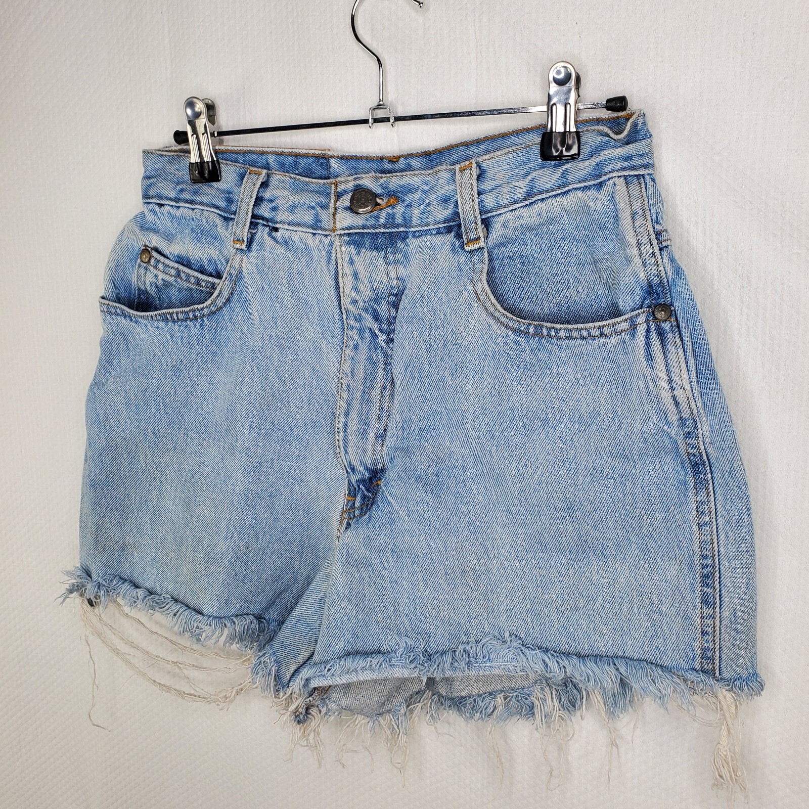 VTG 80s PS Gitano Cut Off Jean Shorts Light Wash-High Waist/Mom Waist 28″