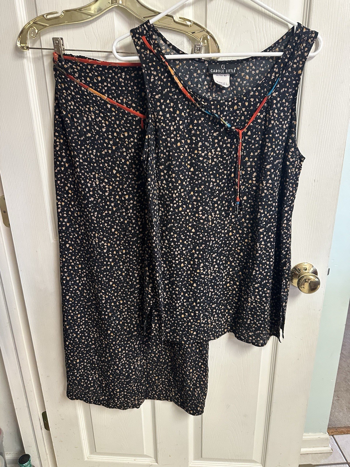 Vnt Carole Little Boho Hippy Wrap Skirt Set USA Made Sz 4 Sm/med Runs Large 70s