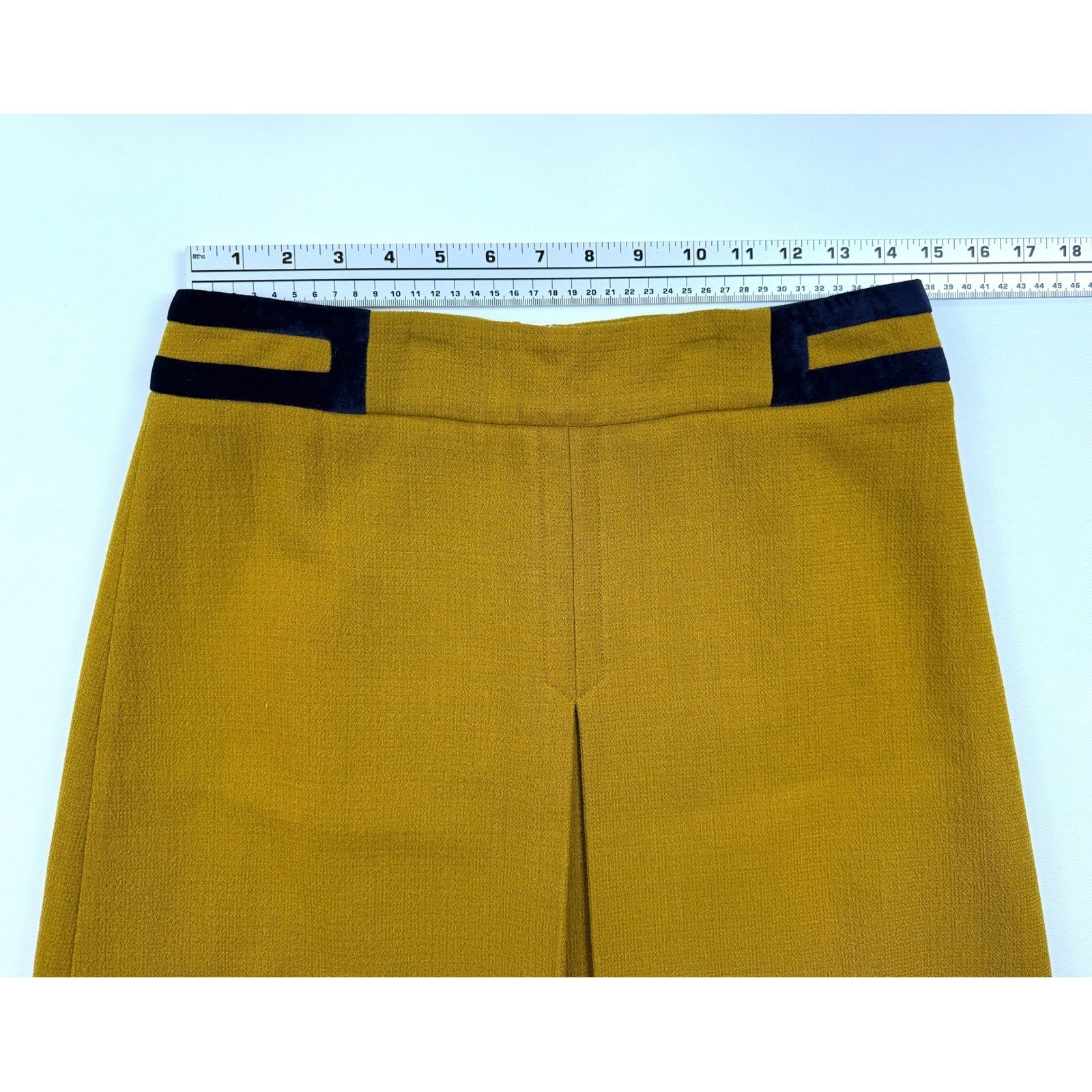 Jaeger Navy Velvet Blazer & Hobbs London Mustard Skirt | Vintage Chic #1721/2