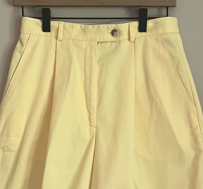 Vintage Talbots David Brooks Shorts Yellow High Waist Mom Golf Size 8