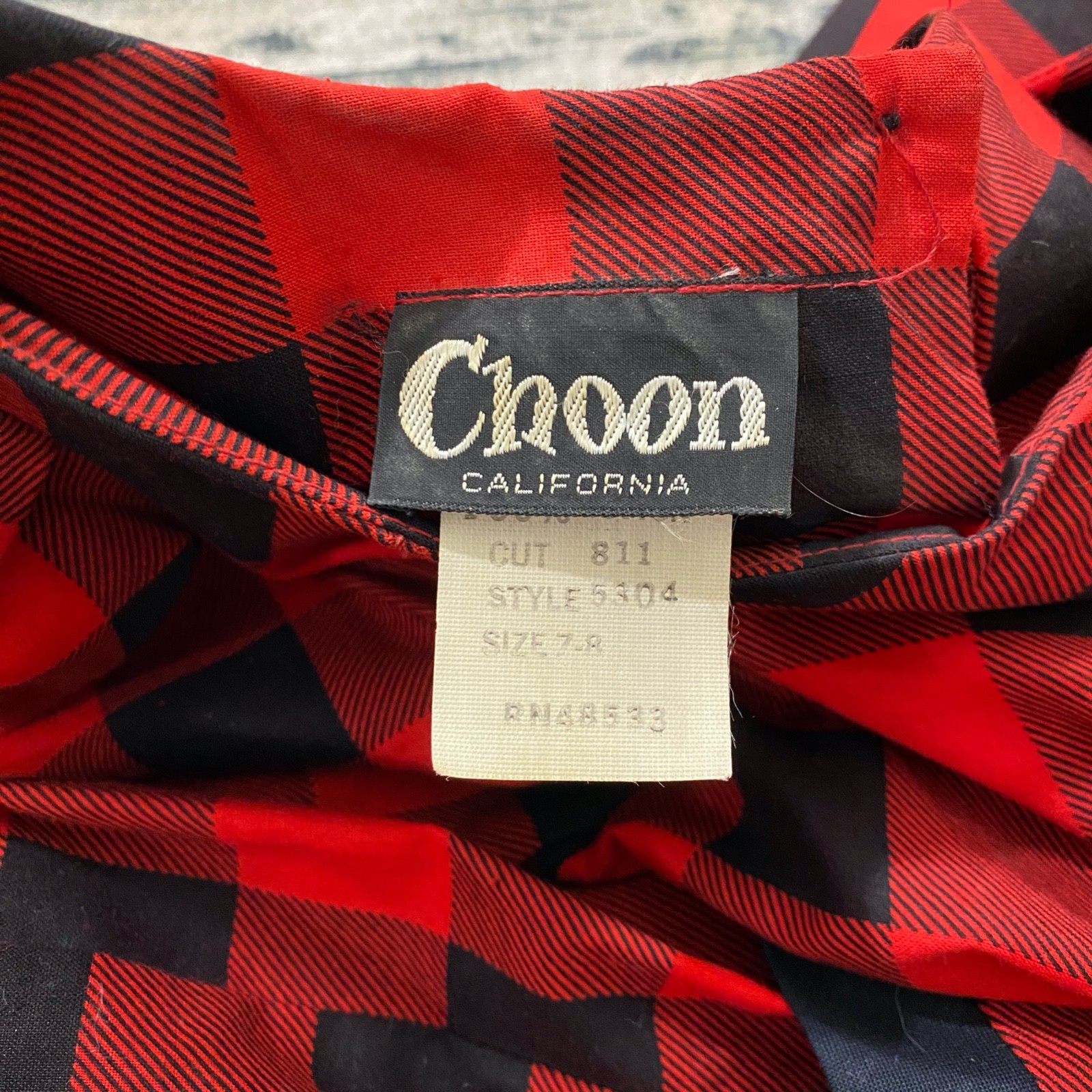 Choon Vtg Womens 7/8 Plaid Peplum Below Knee 70s Puff Sleeve Dress A-Line