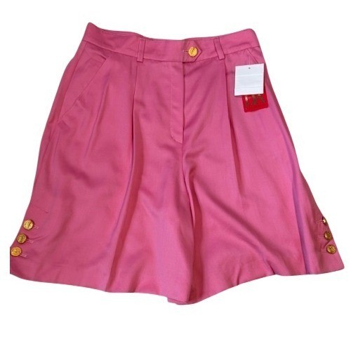 Escada Margaretha Ley Shorts 40/10 Pink Wool NWT Vintage Made in Germany