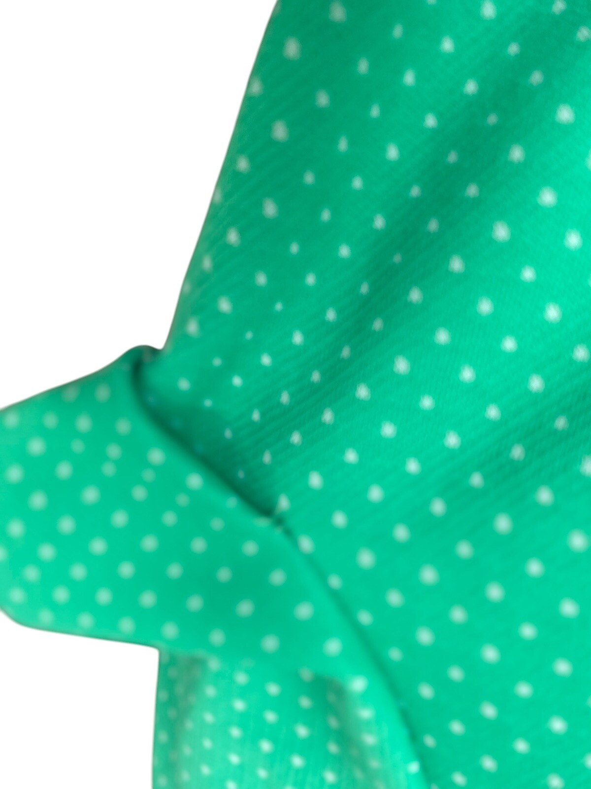 VTG Women’s Lorac Originals Green Polka Dot Shirt Dress USA Union 70’s