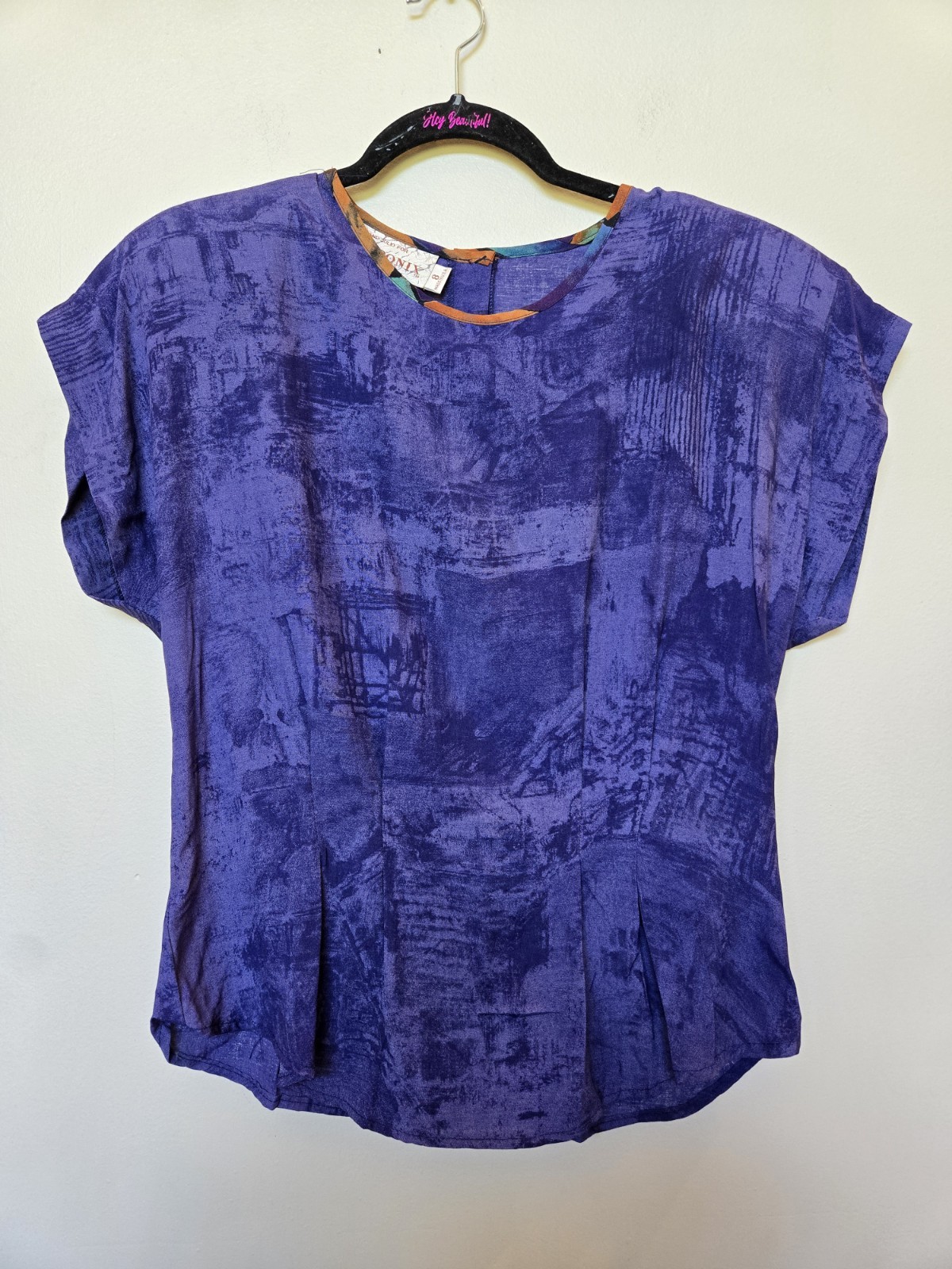 Vintage 80s Componix Womens Purple Outfit Pants Shirt Festival Funky Sz 10 Med