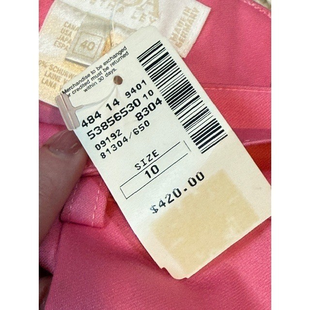 Escada Margaretha Ley Shorts 40/10 Pink Wool NWT Vintage Made in Germany