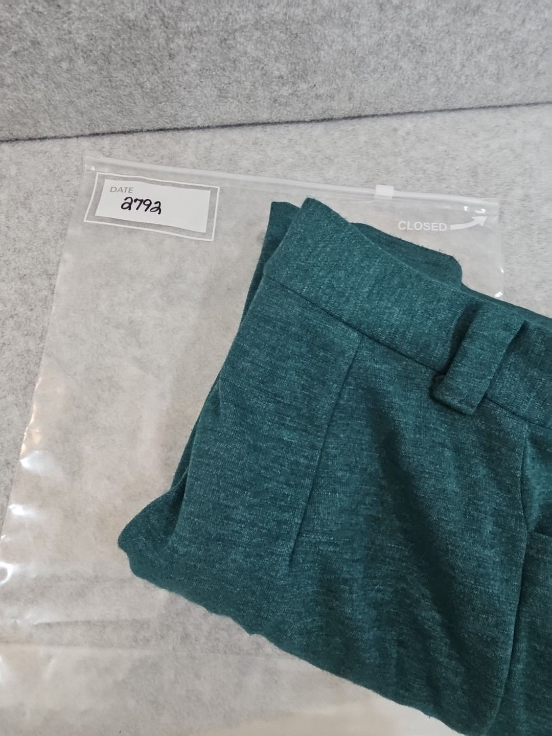Vtg Levis For Gals Pants flare leg high-rise teal stretch knit sz 32×28 60s