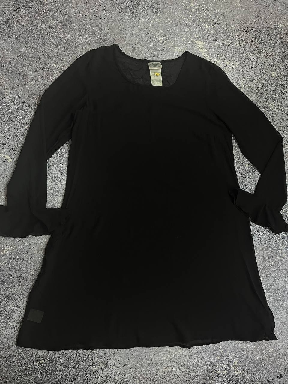 Rare Vintage 90s Laura Ashley Silk Tunic Dress Sheer Blouse Women Size 14