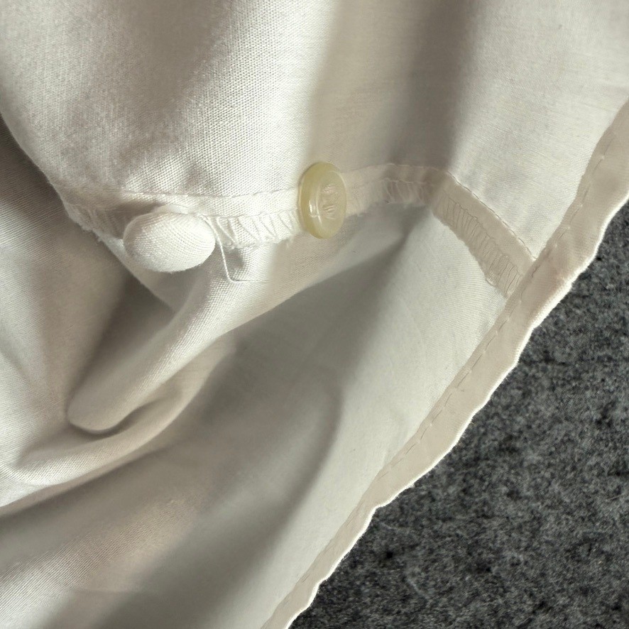 Yves St. Clair Vintage White Lace Collar Pintuck Button Up Blouse Womens XL
