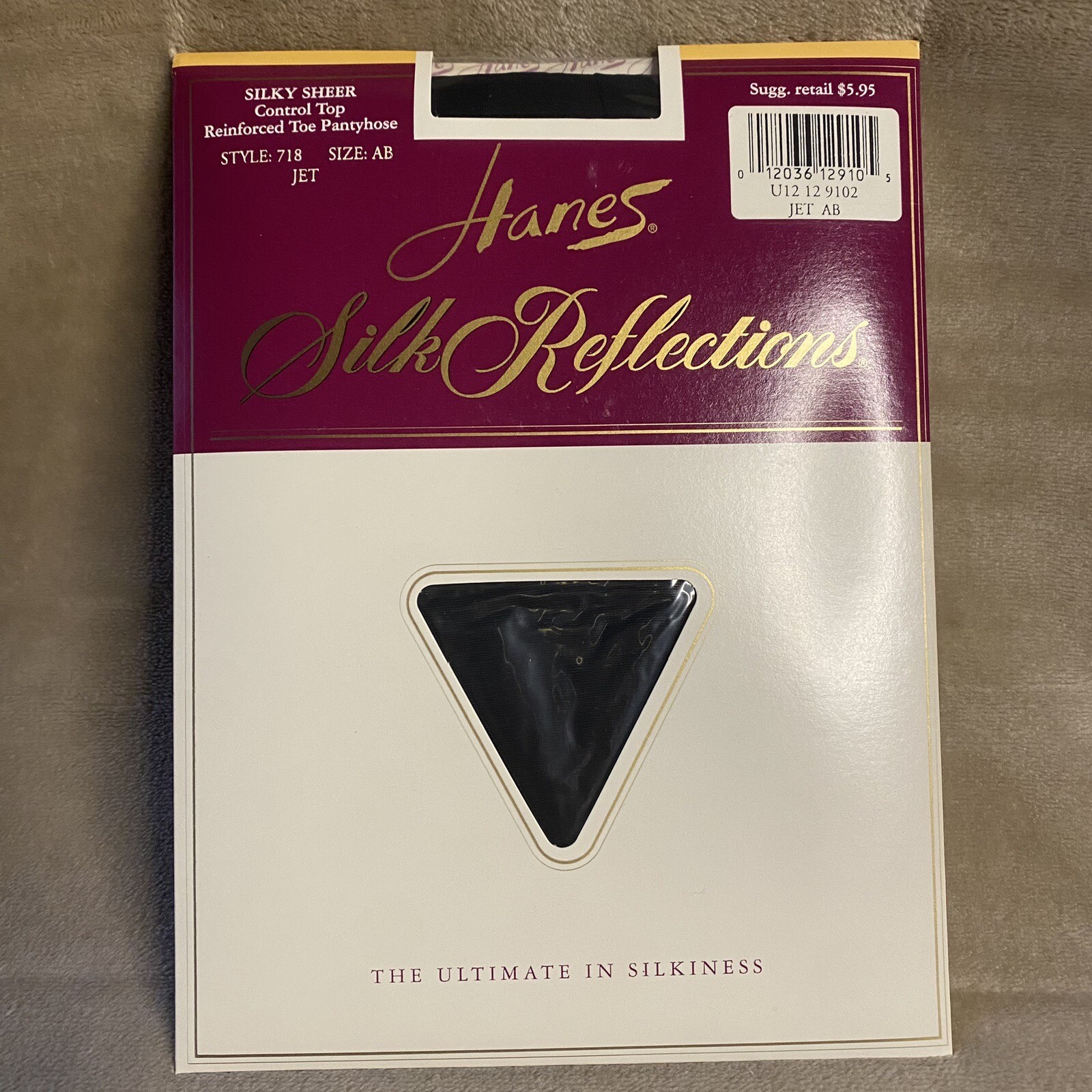 Lot of 7 – VTG Hanes Silk Reflections Control Top Pantyhose Size AB Taupe Black