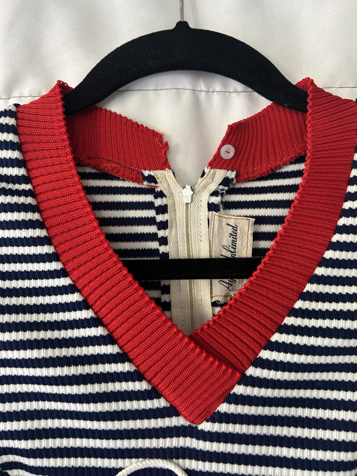 Vintage Ayer’s Unlimited Woman’s Nautical Dress Patriotic Holiday Yacht Wear