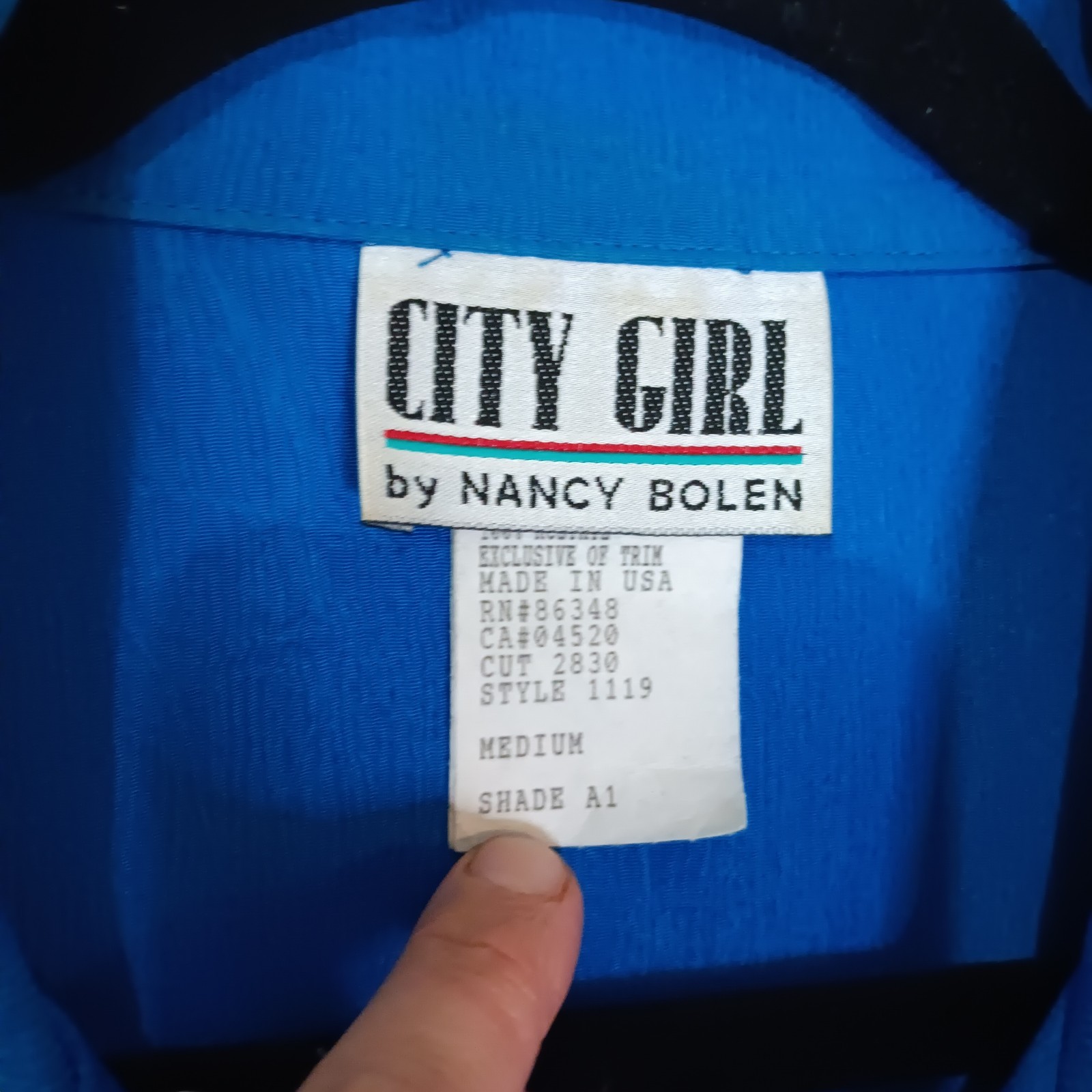 Vintage City Girl Nancy Bolen Western Rodeo Star Embroidered Jacket Blue M Y2K