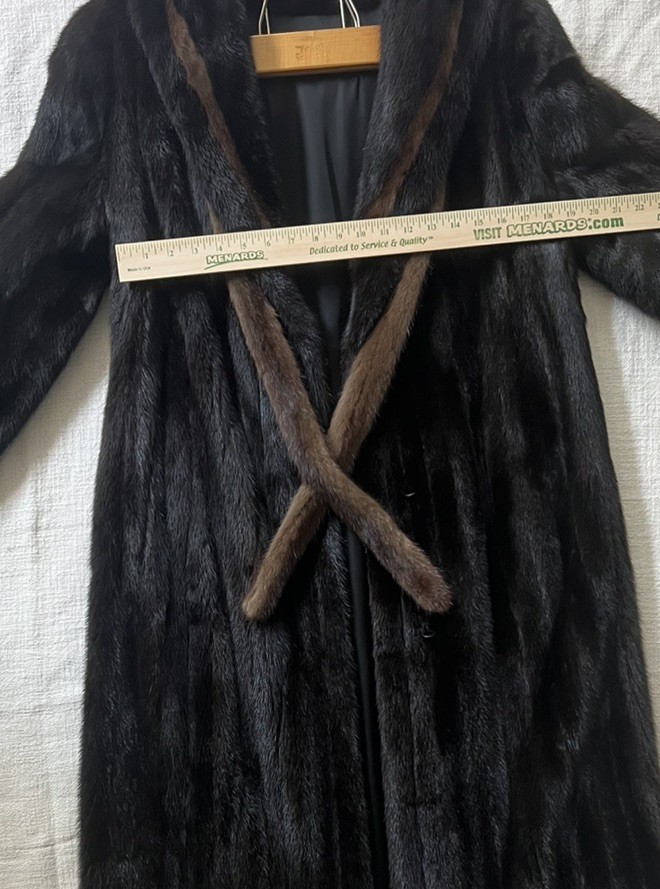 VTG Mink Fur Long Full Length Coat Custom Womens Brown/Demi Sailor/Nautical READ
