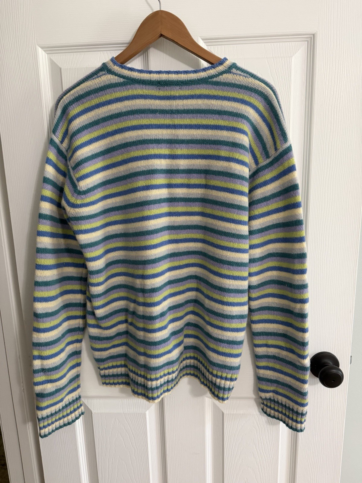 1990s Or Y2K J. Crew Wool Pullover Striped Sweater