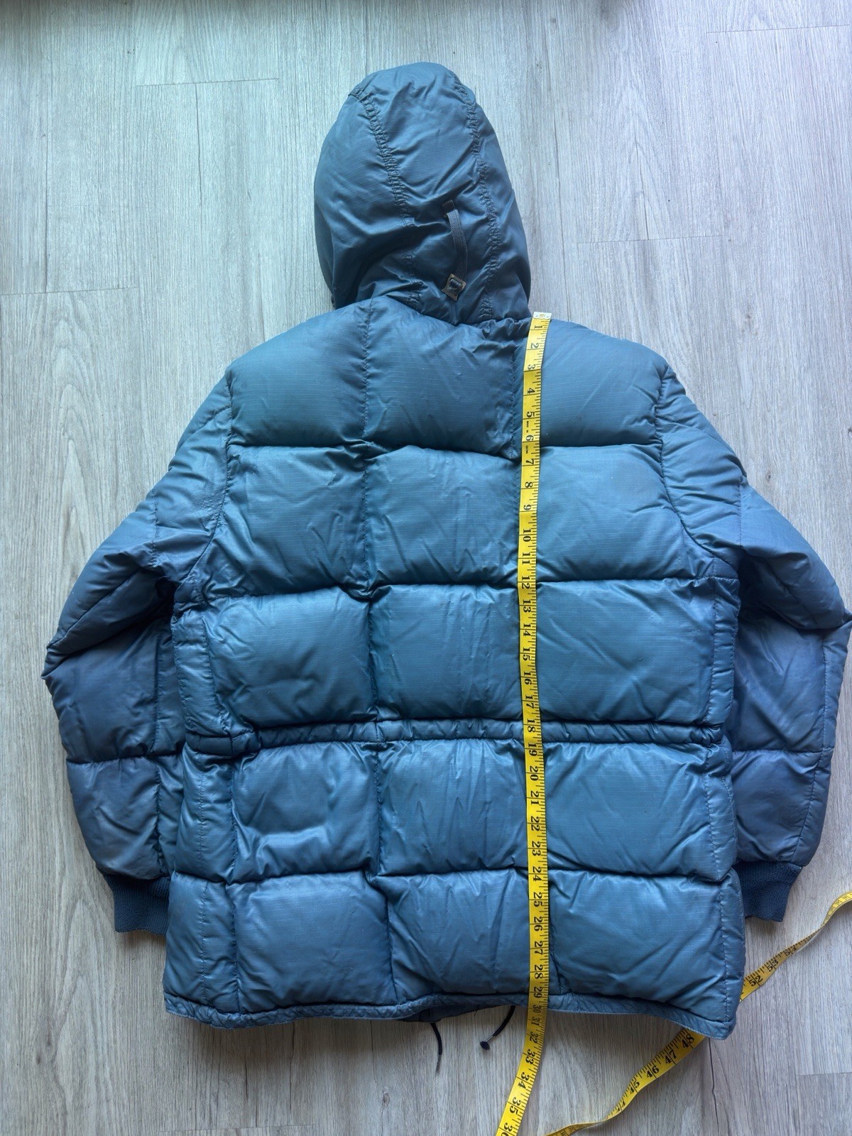 Vintage 70s Eddie Bauer Expedition Goose Down Parka Jacket Black Gold Label Sz L