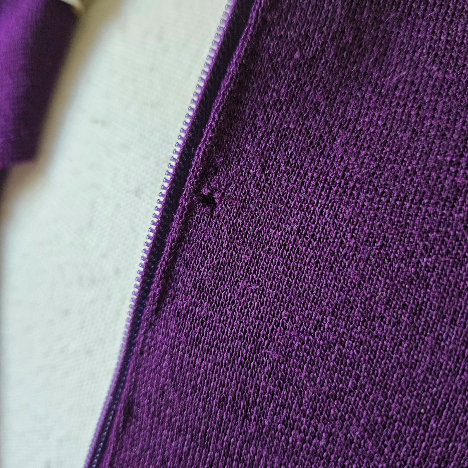 Vintage Kiwa Ltd Purple Gray Mock Neck Drop Waist Pleated Mini Dress Mod Wool M
