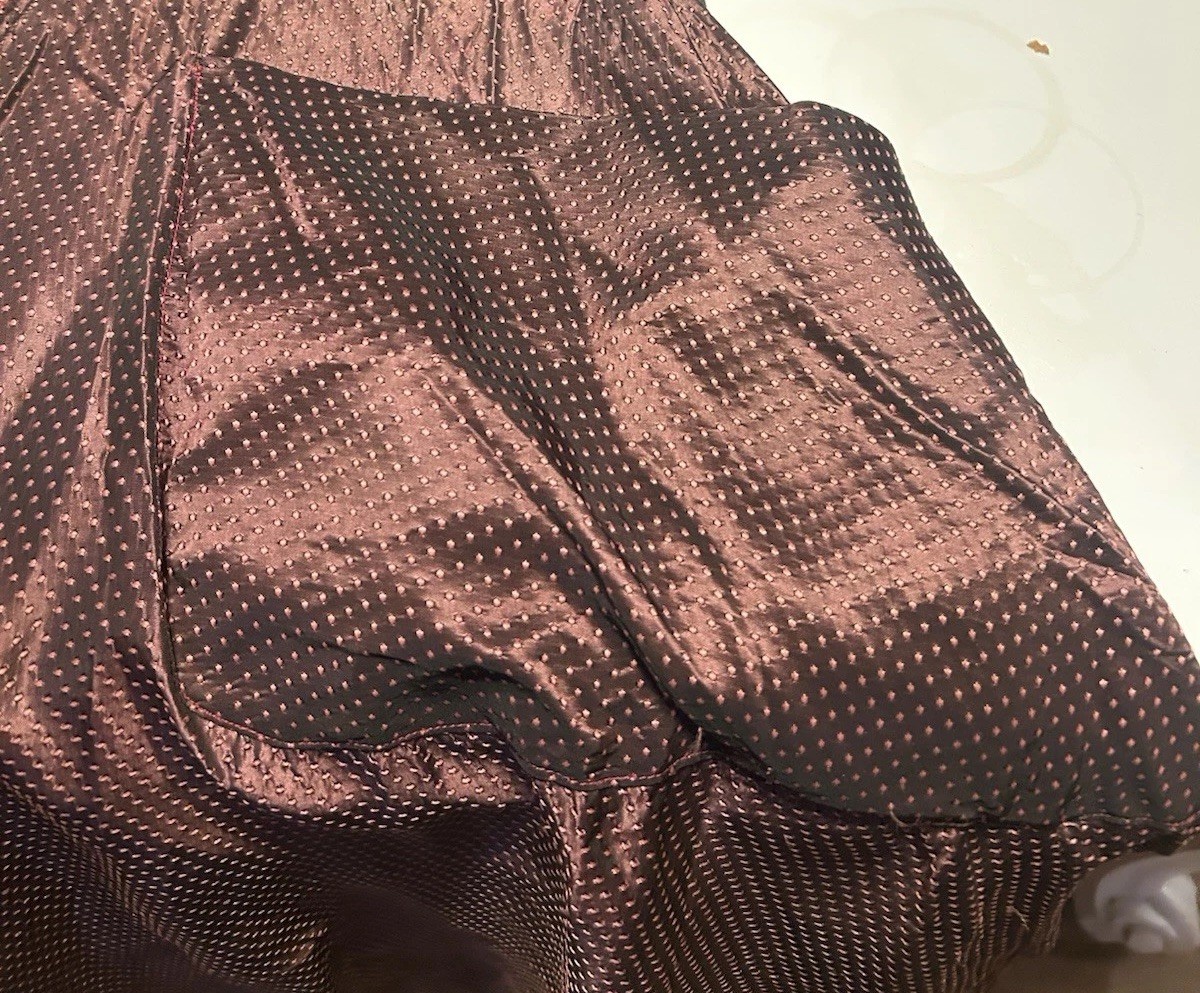 Vtg 50s Dress Set Mommy & Me Matching Plum Taffeta Party Fit Flare 28”W Girls 12