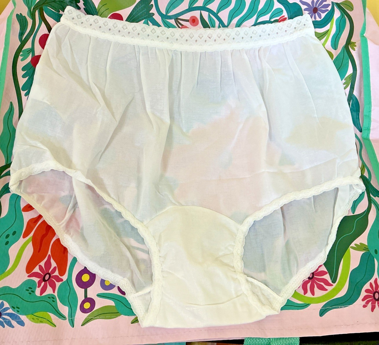 Vintage Carole Brief White Panties Sheer Nylon Panties 3 Pairs Size 7