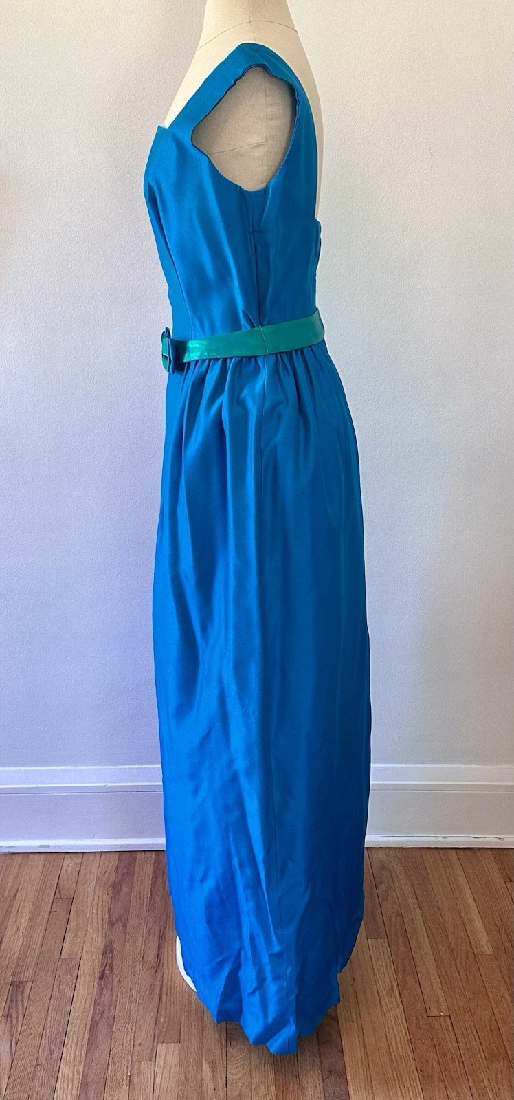 Emma Domb Vintage 1950s Party Prom Dress Floor Length Electric Blue Size 15
