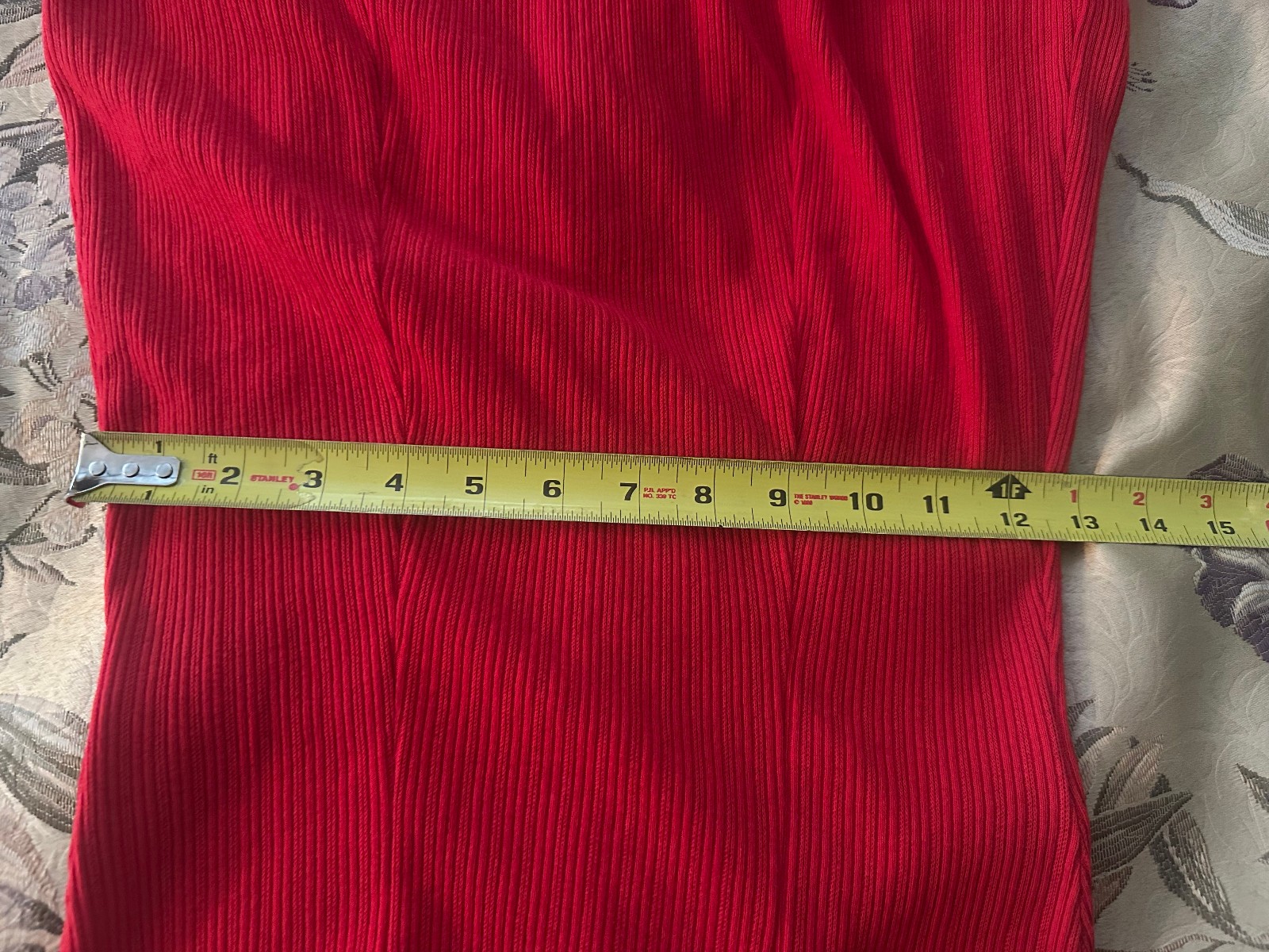 Vintage 100% Cotton Womens Button Front Maxi Dress Red Classic Sundress XS