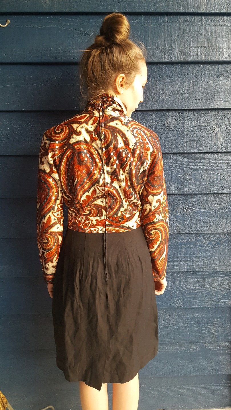 Vintage 1960’s Mod Dress by 100 Parkhouse Dallas metallic top xs